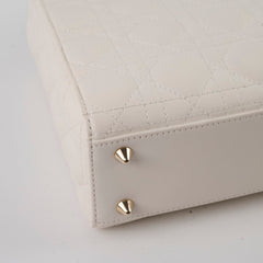 Lady Dior Small Lambskin White/Ivory