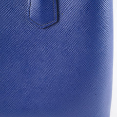 Prada Blue Cuir Medium Saffiano Tote