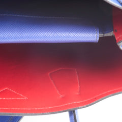 Prada Blue Cuir Medium Saffiano Tote