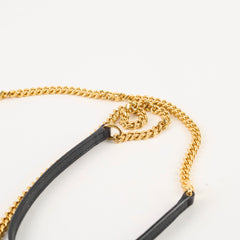 Saint Laurent Cassandre Matelasse Envelope Black Wallet on Chain