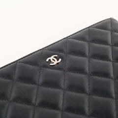 Chanel Black Lambskin O Case Pouch