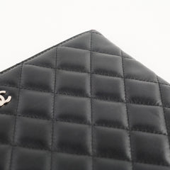 Chanel Black Lambskin O Case Pouch