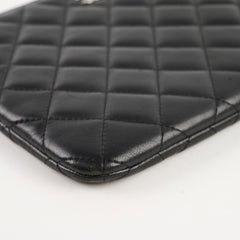 Chanel Black Lambskin O Case Pouch