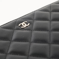 Chanel Black Lambskin O Case Pouch