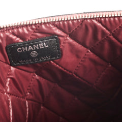Chanel Black Lambskin O Case Pouch