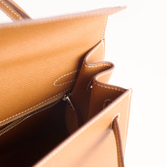 Hermes Kelly 32 Gold PHW C Stamp