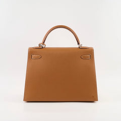 Hermes Kelly 32 Gold PHW C Stamp