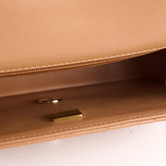 Chanel Mini Rectangular Top Handle Dark Beige Microchip