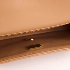 Chanel Mini Rectangular Top Handle Dark Beige Microchip