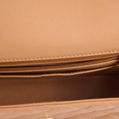 Chanel Mini Rectangular Top Handle Dark Beige Microchip