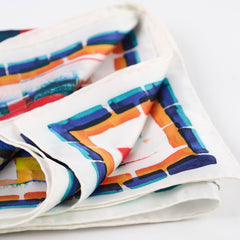 Chanel Aquarel Printed Multicolor Silk Scarf
