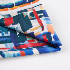 Chanel Aquarel Printed Multicolor Silk Scarf