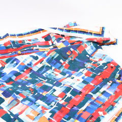 Chanel Aquarel Printed Multicolor Silk Scarf