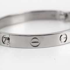 Cartier Classic Love Bracelet White Gold Size 16