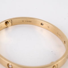 Cartier Classic Model Love Bracelet with 4 Diamond Size 18