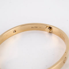 Cartier Classic Model Love Bracelet with 4 Diamond Size 18