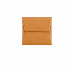 Hermes Bastia Verso Coin Purse Caramel Chevre Mysore Leather - Z Stamp
