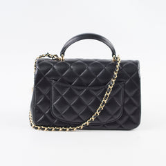 Chanel Mini Rectangular with Top Handle Black (microchipped)