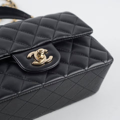 Chanel Mini Rectangular with Top Handle Black (microchipped)