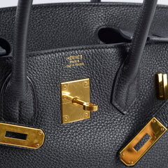Hermes Birkin 30 Togo GHW Noir - Square Q Stamp