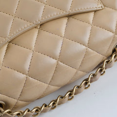 Chanel Classic Mini Rectangular Beige Lambskin Flap
