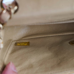 Chanel Classic Mini Rectangular Beige Lambskin Flap