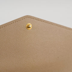 Saint Laurent Uptown Envelope Leather Clutch Bag