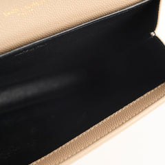 Saint Laurent Uptown Envelope Leather Clutch Bag