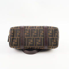 Fendi Mini Boston Canvas Bag Brown