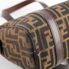Fendi Mini Boston Canvas Bag Brown