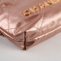 Chanel Mini 22 Metalic Pink Microchipped