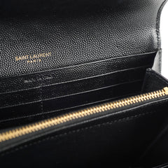 Saint Laurent Cassandre Matelasse Long Wallet Black
