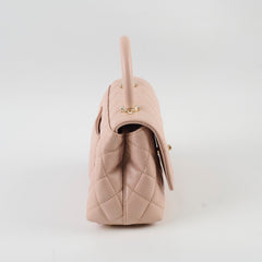Chanel Coco Handle Mini Caviar Beige Pink (Microchipped)