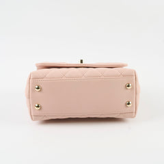 Chanel Coco Handle Mini Caviar Beige Pink (Microchipped)