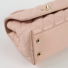Chanel Coco Handle Mini Caviar Beige Pink (Microchipped)
