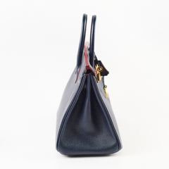 Hermes Birkin Contour 25 Epsom Bleu Indigo - Stamp X