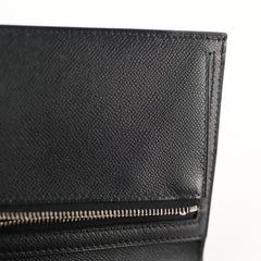 Hermes Bearn Compact Wallet Veau Madame Black - Stamp W