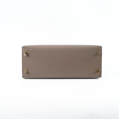 Hermes Kelly 28 Epsom Sellier Gris Etain - D stamp