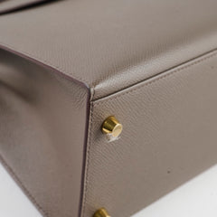 Hermes Kelly 28 Epsom Sellier Gris Etain - D stamp