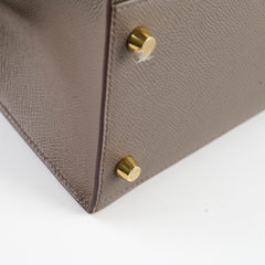 Hermes Kelly 28 Epsom Sellier Gris Etain - D stamp