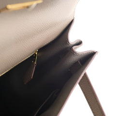 Hermes Kelly 28 Epsom Sellier Gris Etain - D stamp