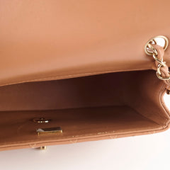 Chanel Lambskin Mini Rectangular LGHW Caramel Microchip