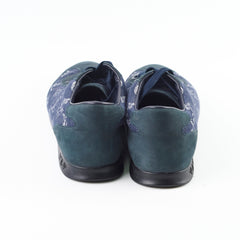 Louis Vuitton Trocadero Monogram Sneakers Denim Navy Size 39