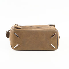 Loewe Small Featherlight Nubuck Puzzle Brown