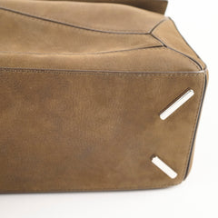 Loewe Small Featherlight Nubuck Puzzle Brown
