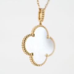 Van Cleef & Arpels 1 Motif Magic Alhambra Mother of Pearl MOP Long Necklace