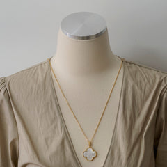 Van Cleef & Arpels 1 Motif Magic Alhambra Mother of Pearl MOP Long Necklace