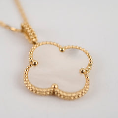 Van Cleef & Arpels 1 Motif Magic Alhambra Mother of Pearl MOP Long Necklace