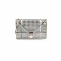 Christian Dior Diorama Wallet On Chain WOC Silver