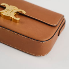 Celine Triomphe Shoulder Bag Tan
